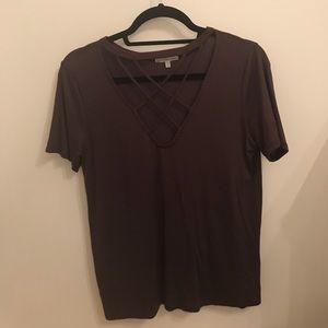 Charlotte Russe brown tee shirt